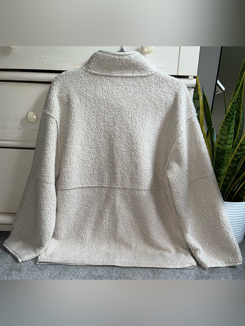 NWOT Tommy Bahama Reversible Faux Shearling Coat S-Oversized - Picture 6 of 6
